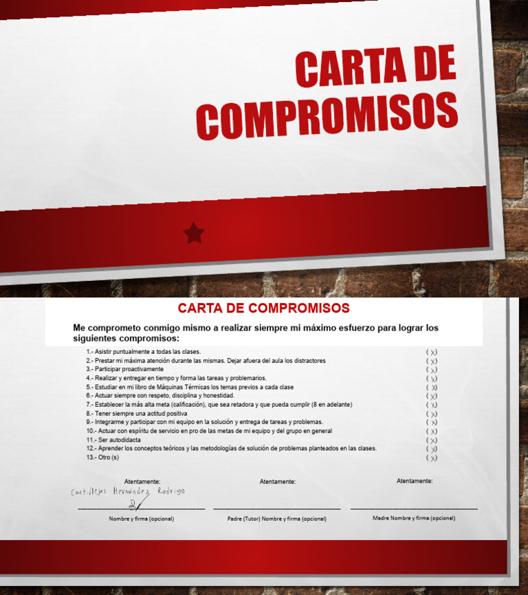 Compromisos Académicos Personales | PDF