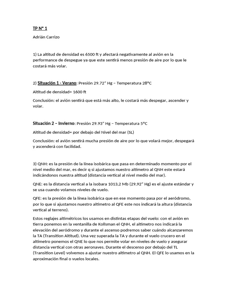 Efecto de la Altitud en el Vuelo | PDF