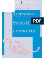 Dictionnaire Des Synonymes Nuances Et Contraires