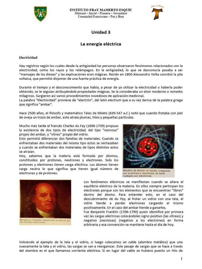 Electricidad | PDF | Resistencia Eléctrica y Conductancia | Corriente ...
