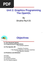 Unit 2: Graphics Programming The Opengl: by Shubha Raj K.B