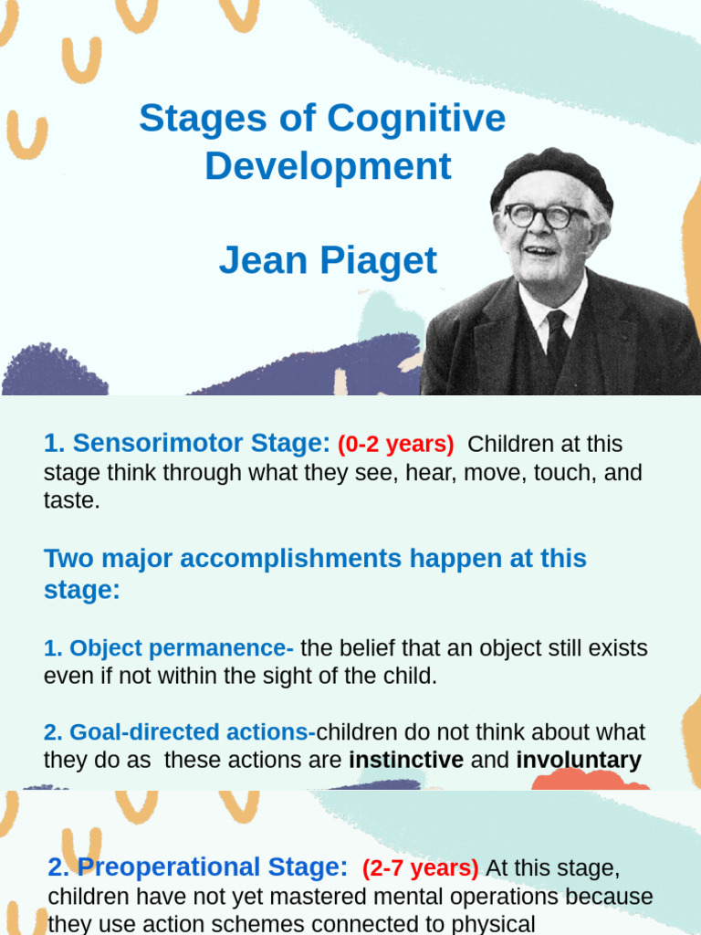 Piaget's Stages of Cognitive Development | PDF | Human Development ...