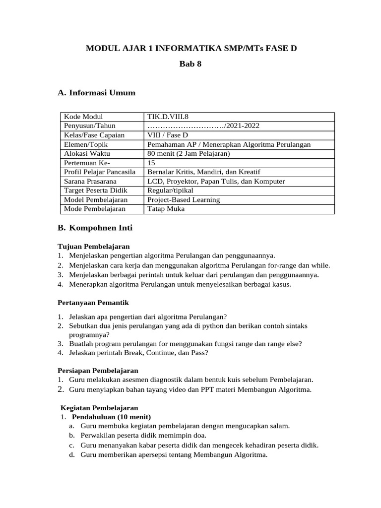 Algoritma Perulangan dalam Python | PDF