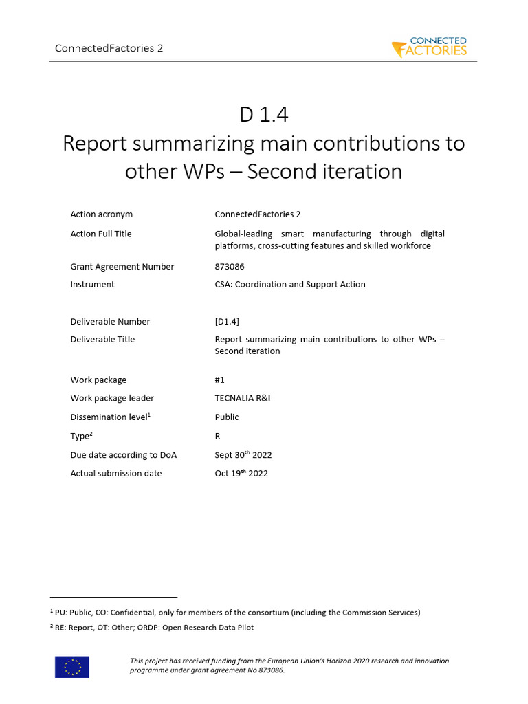 ConnectedFactories 2 Contributions Report | PDF | Computer Security ...