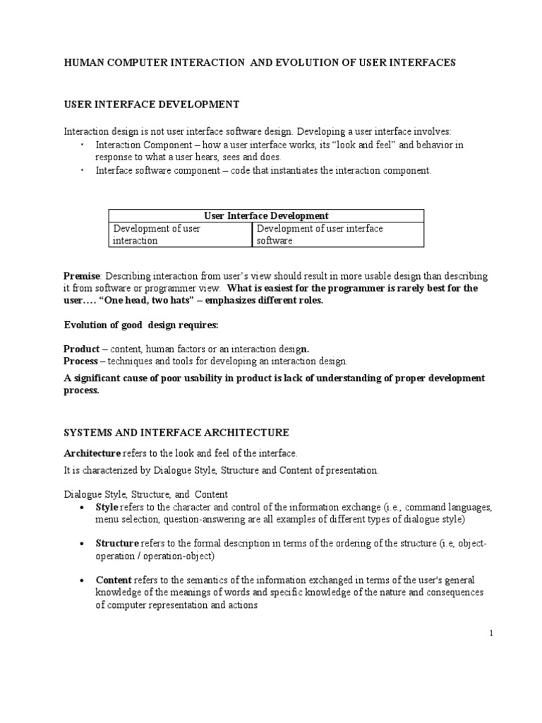 Evolution of User Interfaces Explained | PDF | User Interface | Human ...