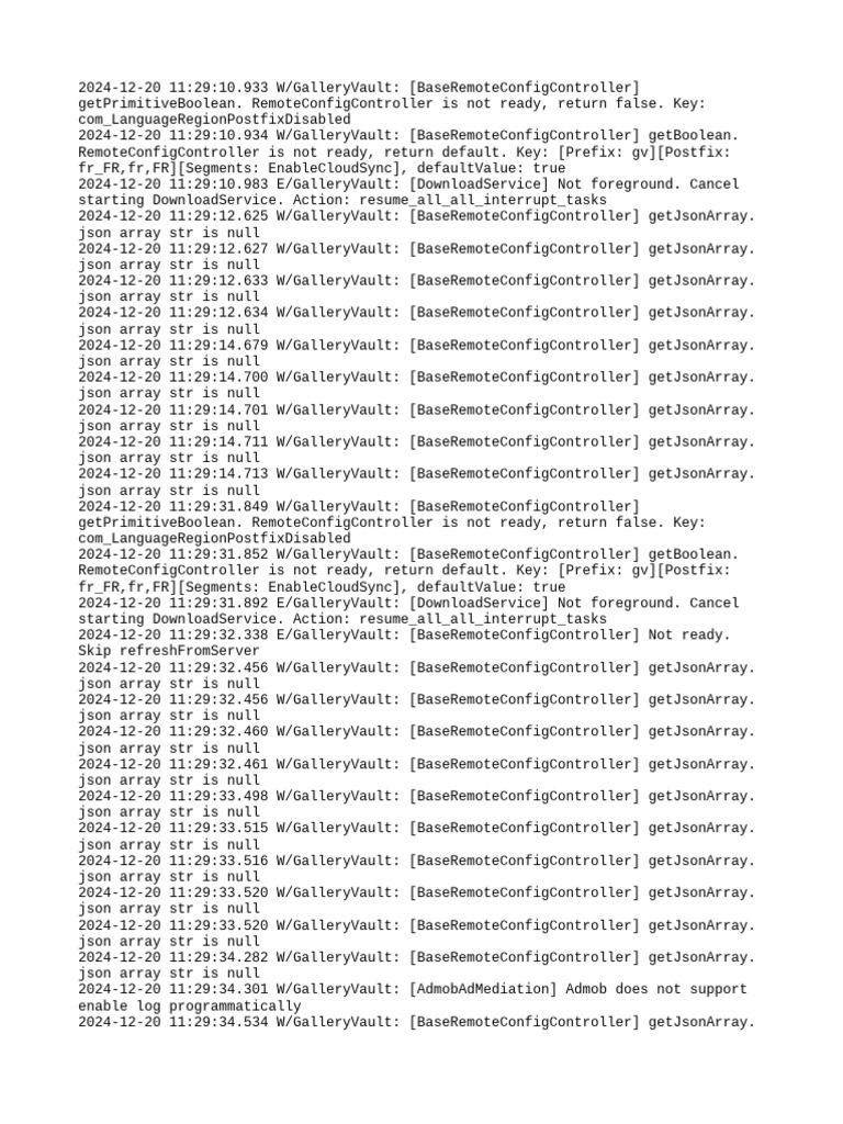 GalleryVault Remote Config Issues | PDF | Java (Programming Language ...