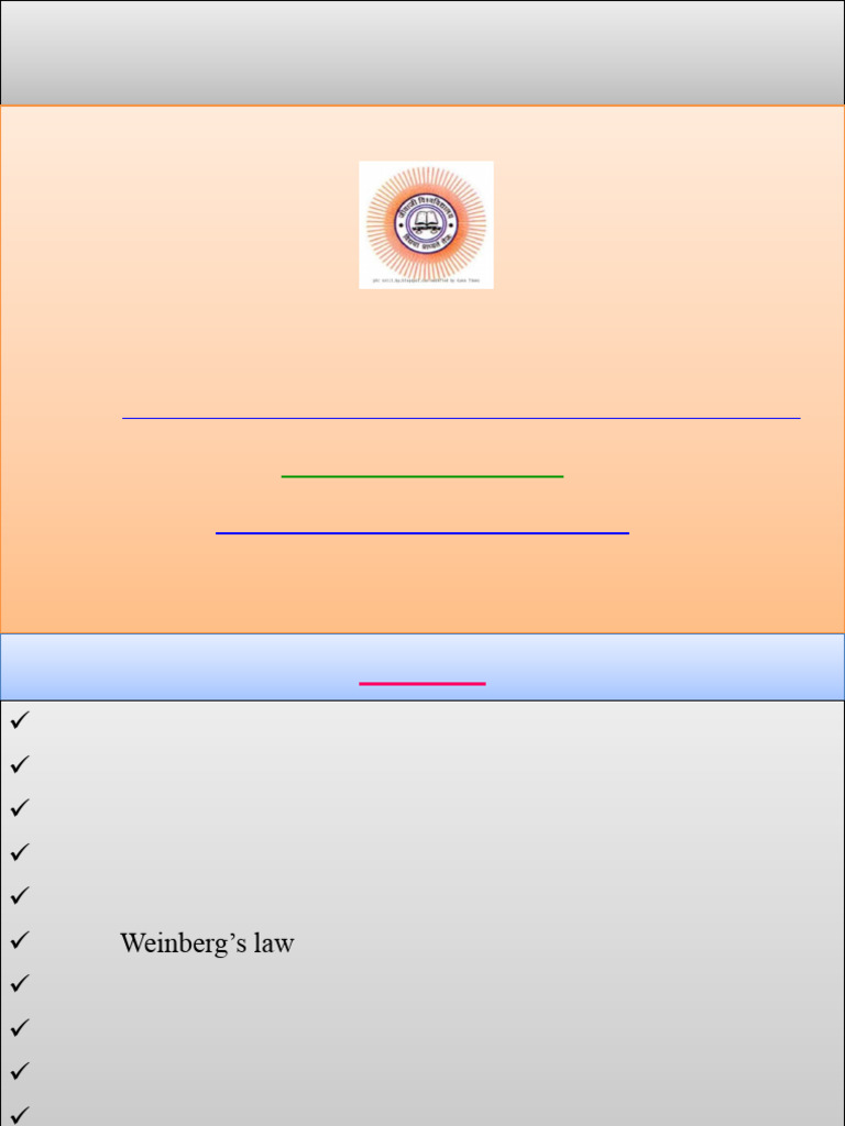Hardy-Weinberg Law of Equilibrium and Destabilizing Forces | PDF ...