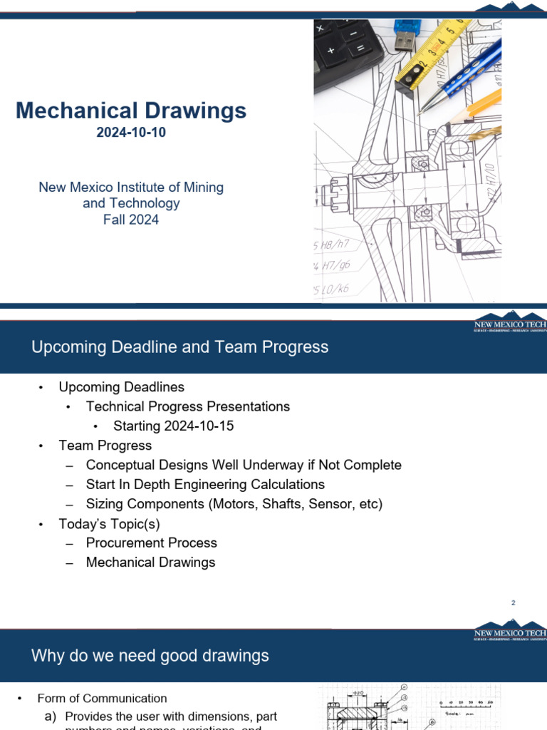 Machine Drawings - Senior Design Lecture | PDF