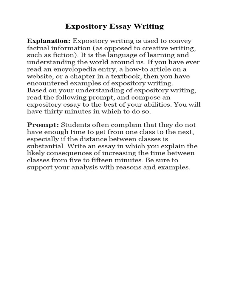 Expository+Writing+Post Assessment | PDF