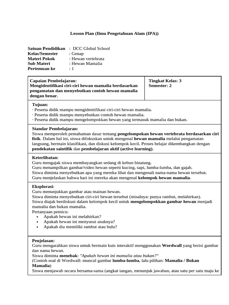 Lesson Plan | PDF