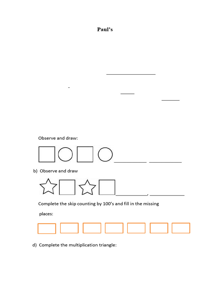 Class III Math Half Yearly Exam 2025-26 | PDF | Mathematics ...