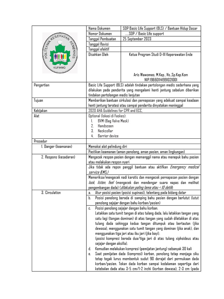 Sop Bhd Atau Rjp | PDF