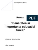 Referat Educatia Fizica