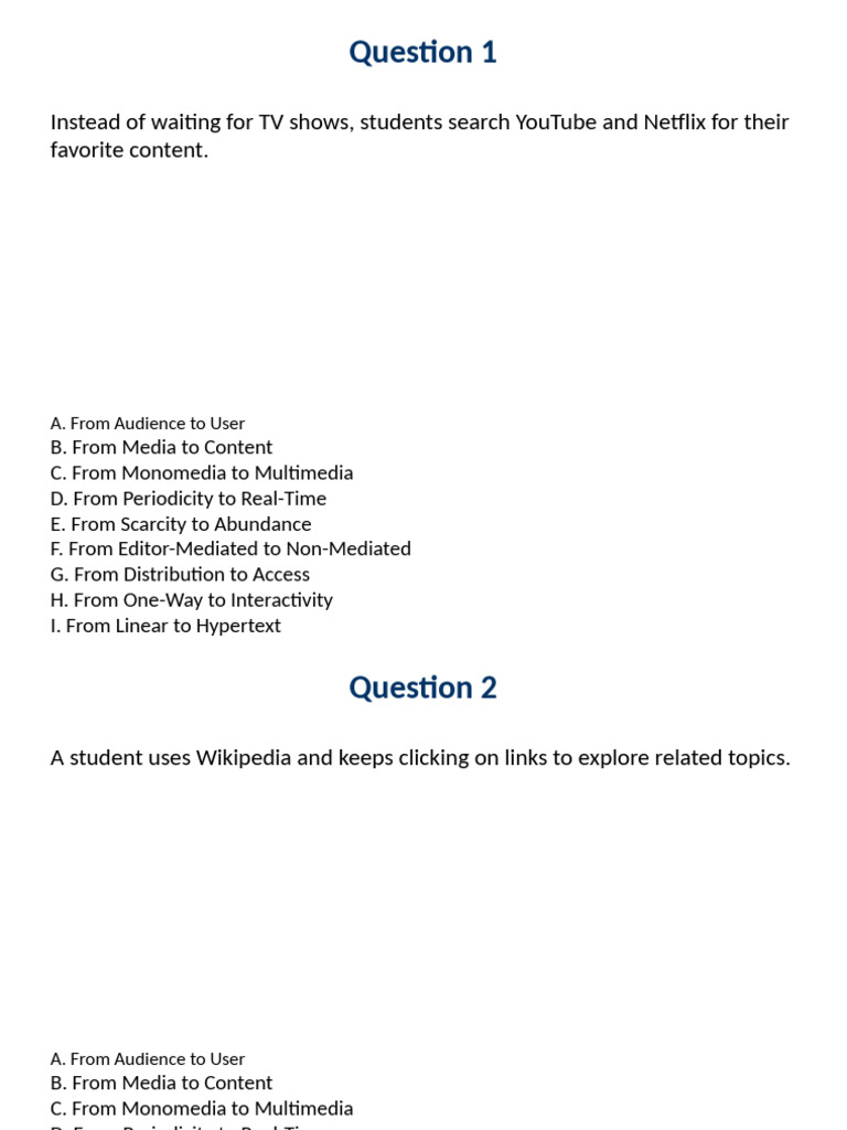 Transitioning to Multimedia Content | PDF | Multimedia | Cyberspace