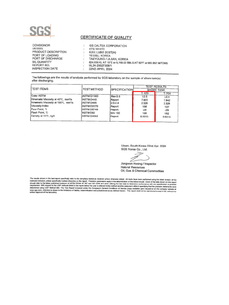 GSC - COQ - GR - II 2cSt | PDF