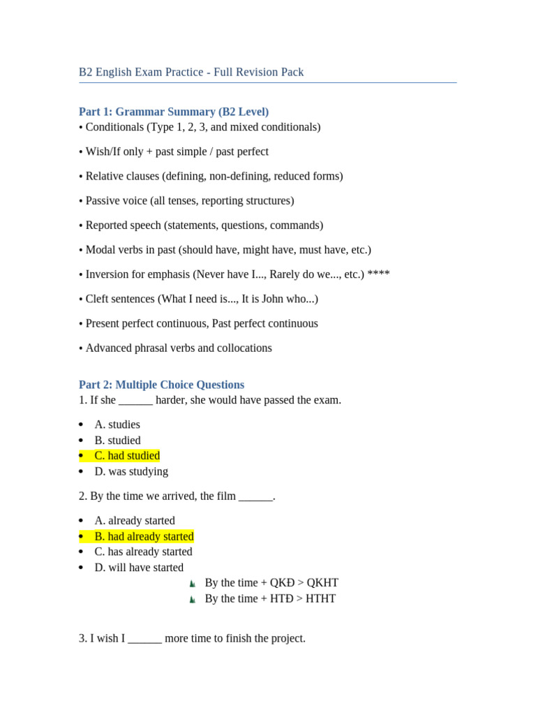 B2 English Exam Practice Revision Pack | PDF | Climate Change ...