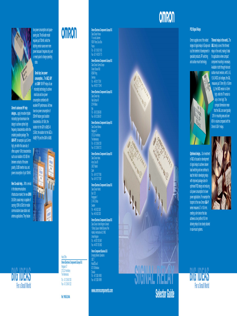 Omron Signal Relay Selector Guide | PDF | Alternating Current | Relay