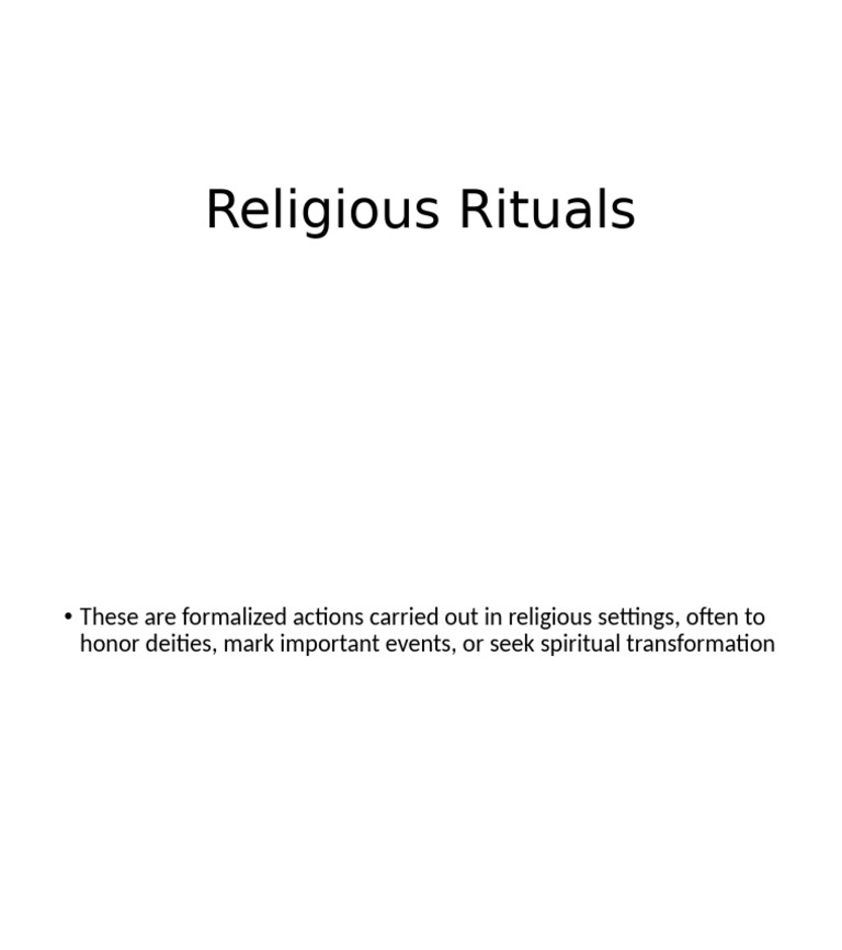Religious Rituals | PDF