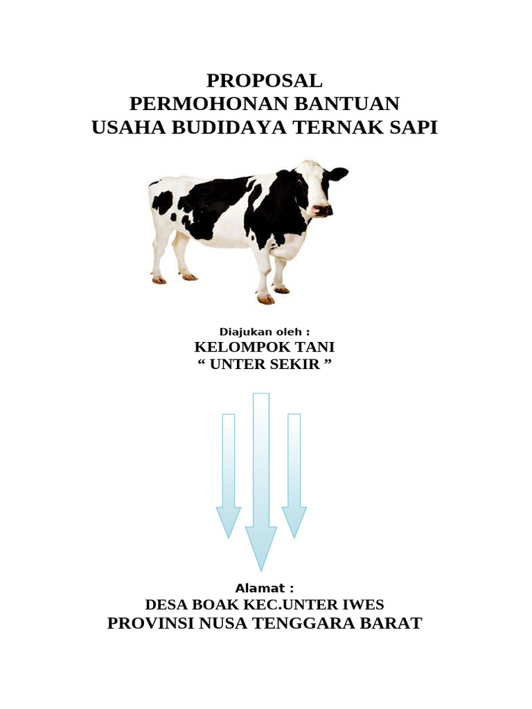 Proposal Bantuan Budidaya Ternak Sapi | PDF