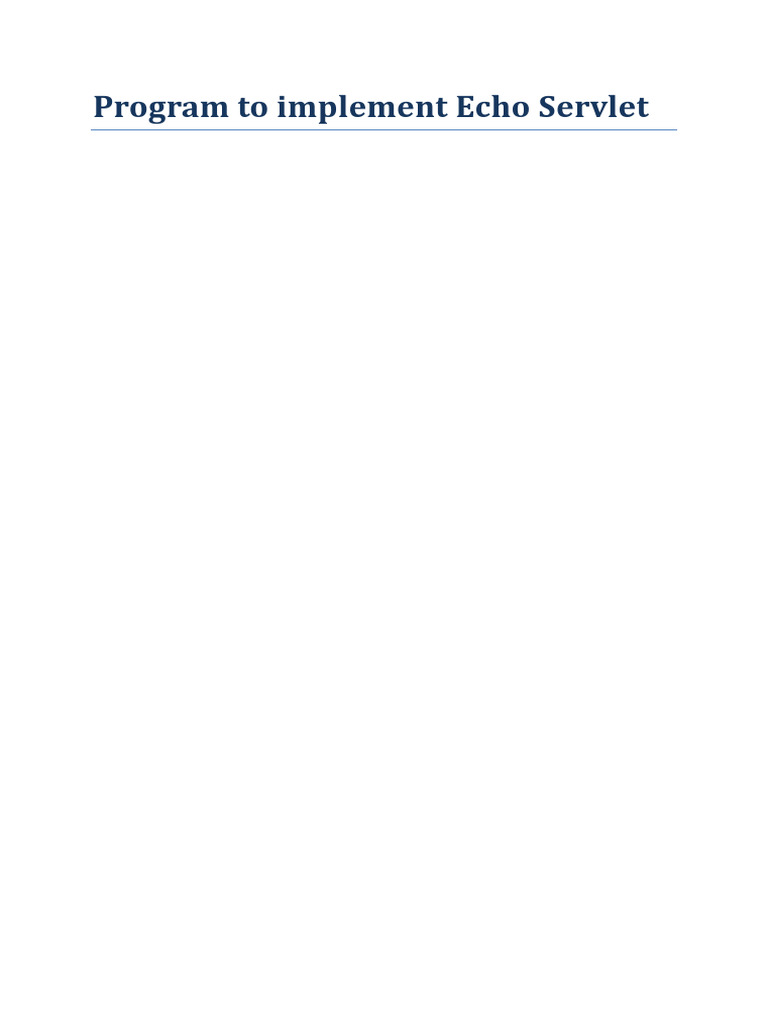 Echo Servlet Student Form Example | PDF