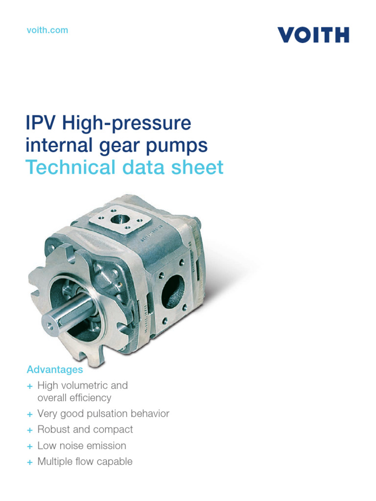 IPV High-Pressure Gear Pump Overview | PDF | Gear | Pump