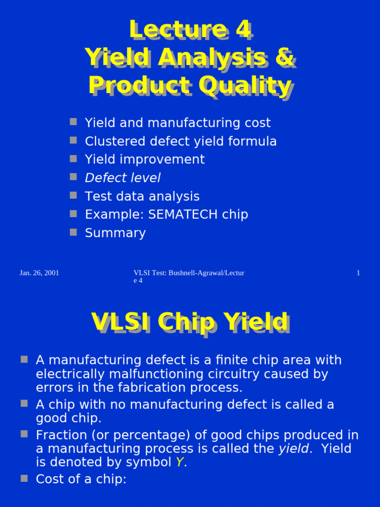 VLSI Yield Analysis and Quality Metrics | PDF | Semiconductor Device ...