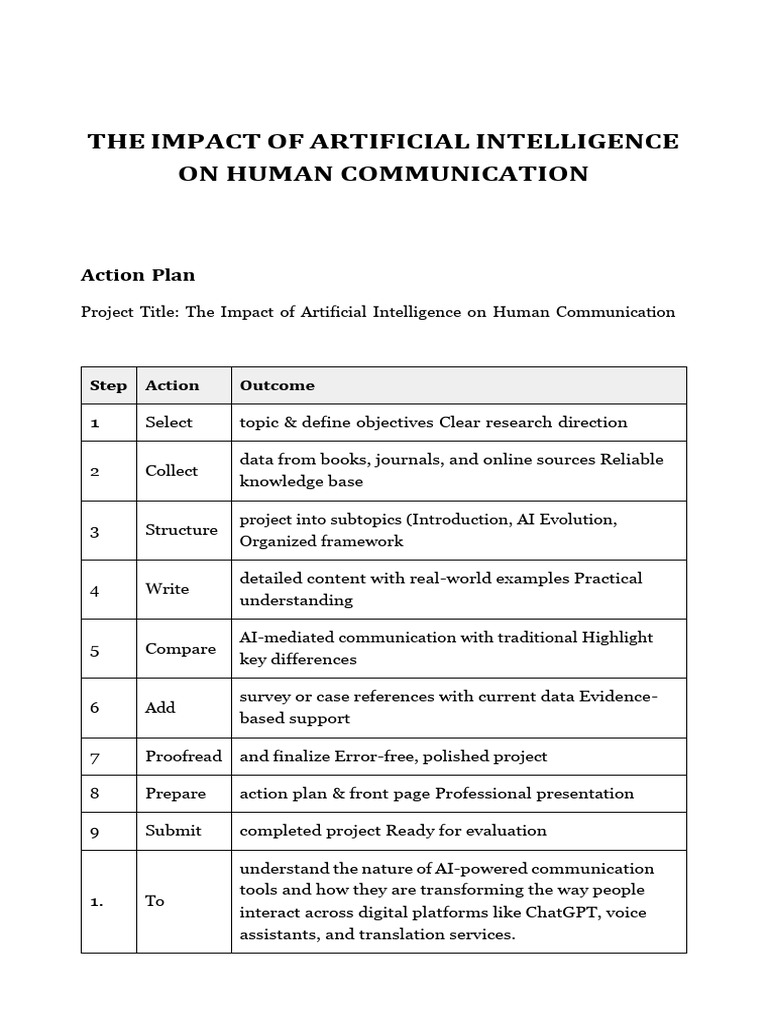 AI's Influence on Human Communication | PDF | Artificial Intelligence ...