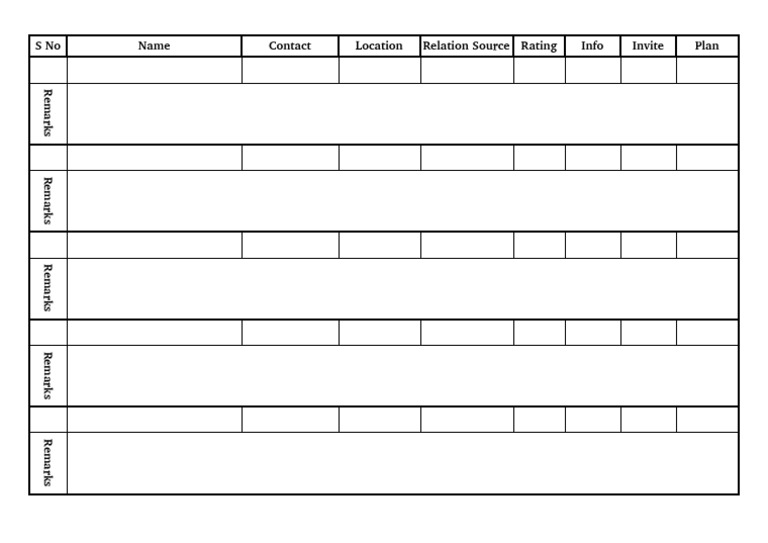 Name List Template and Format | PDF