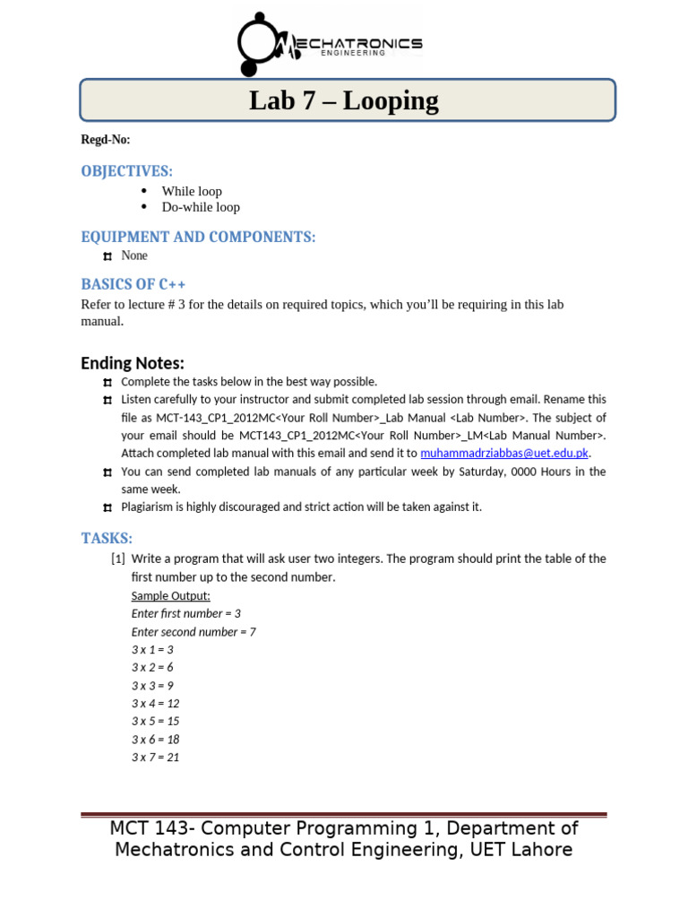 MCT-143 - CP1 - 2012MC37 - Lab Manual 7 | PDF | Namespace | Software ...