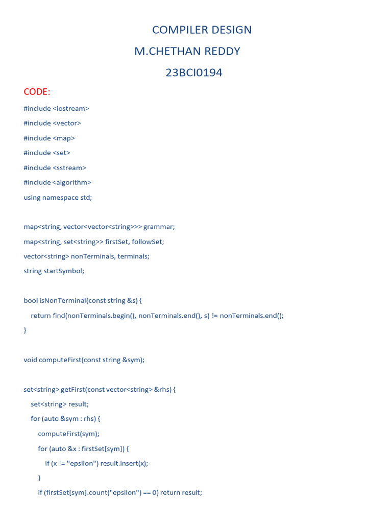 23bci0194 Compiler Design Da3 | PDF | Programming Paradigms | Object ...