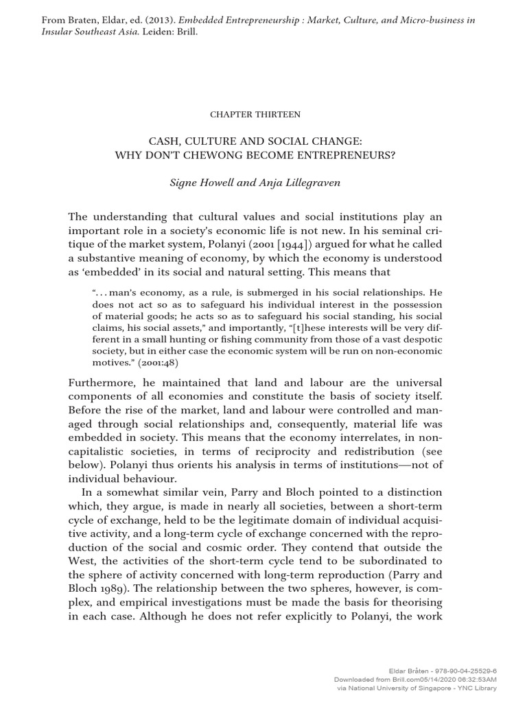 Chewong Society and Entrepreneurship Insights | PDF | Family | Kinship