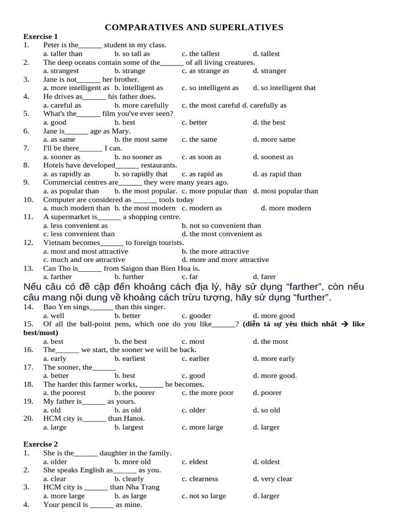 Understanding Comparatives and Superlatives | PDF