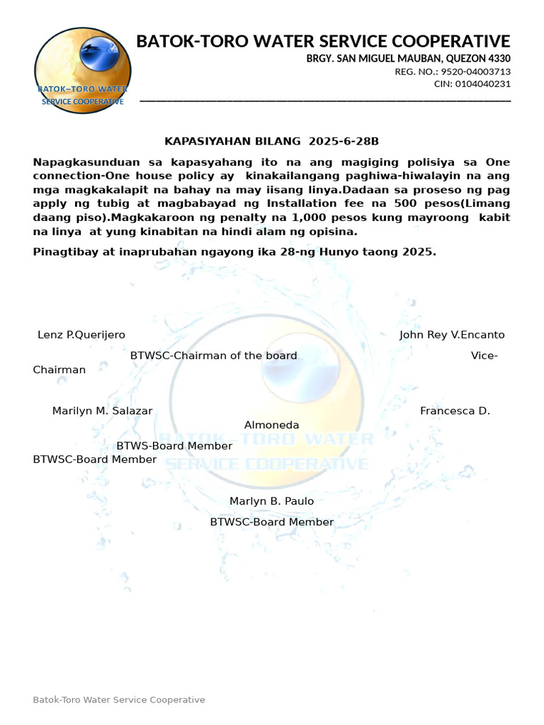 Resolution Form Template | PDF