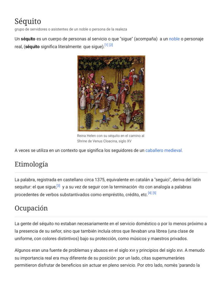 Significado y funciones del séquito | PDF | Feudalismo | Honoríficos