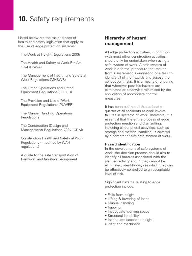 Edge Protection Code of Practice | PDF | Scaffolding | Framing ...