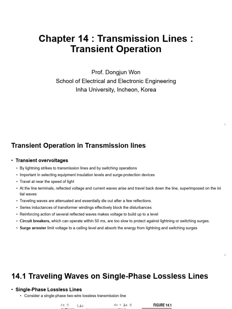 Chapter 14 - Transient Operation | PDF | Transmission Line | Electric ...