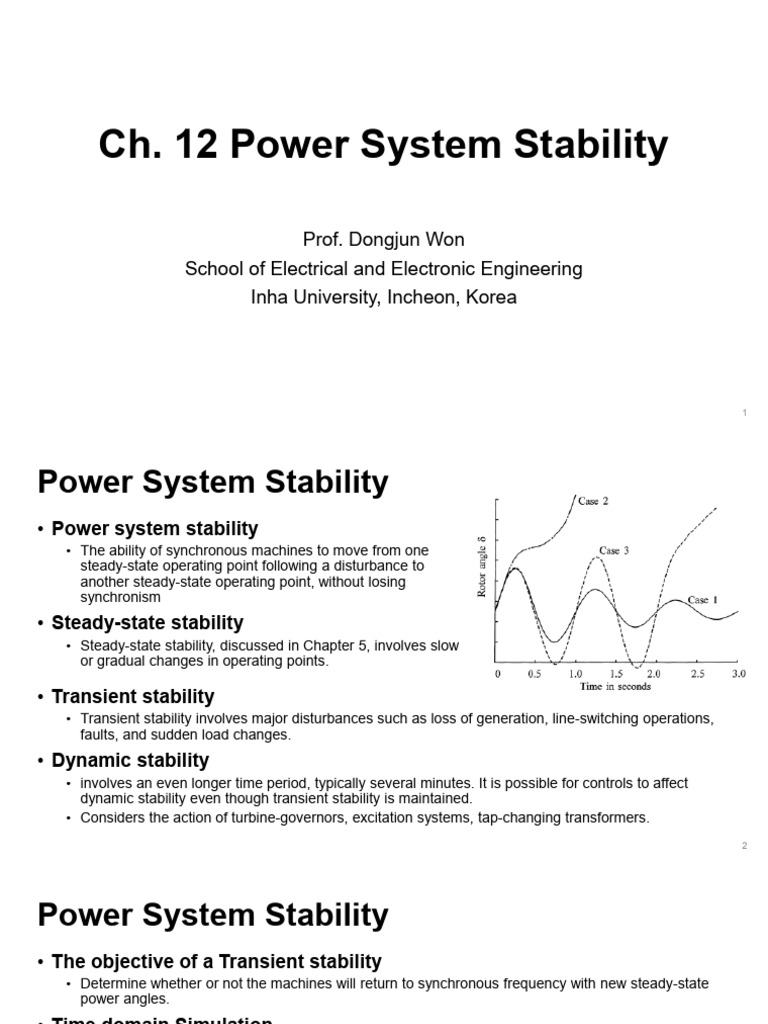 Power System Stability Overview | PDF | Electric Generator | Electric Motor