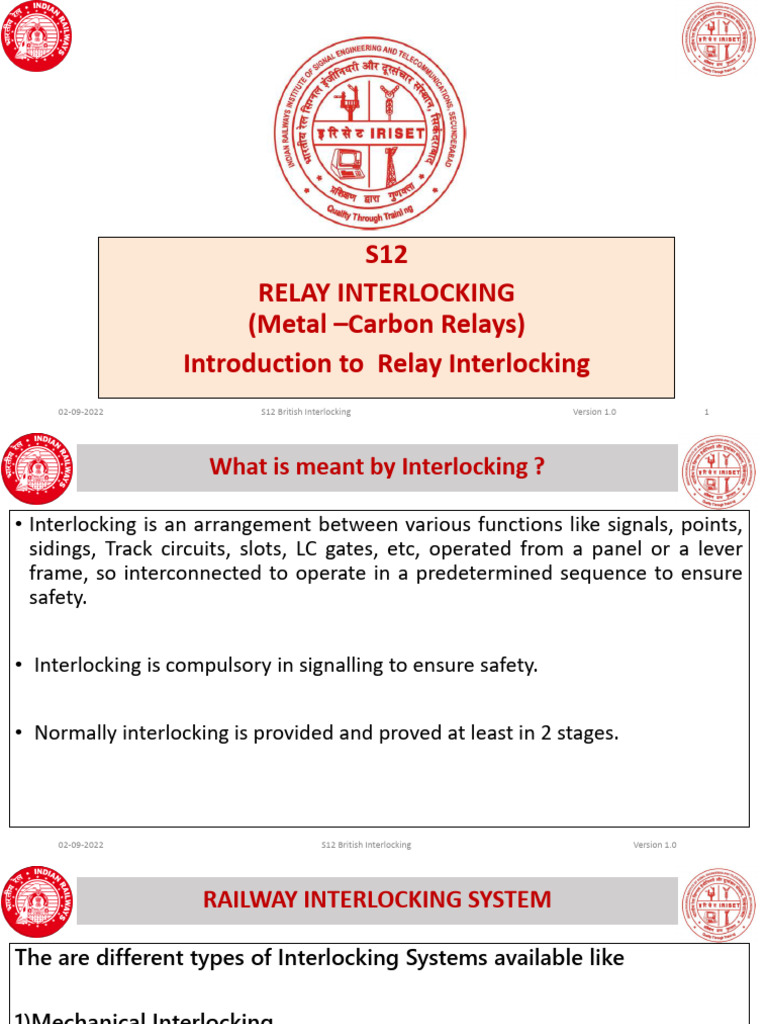 Relay Interlocking Systems Overview | PDF | Relay | Switch