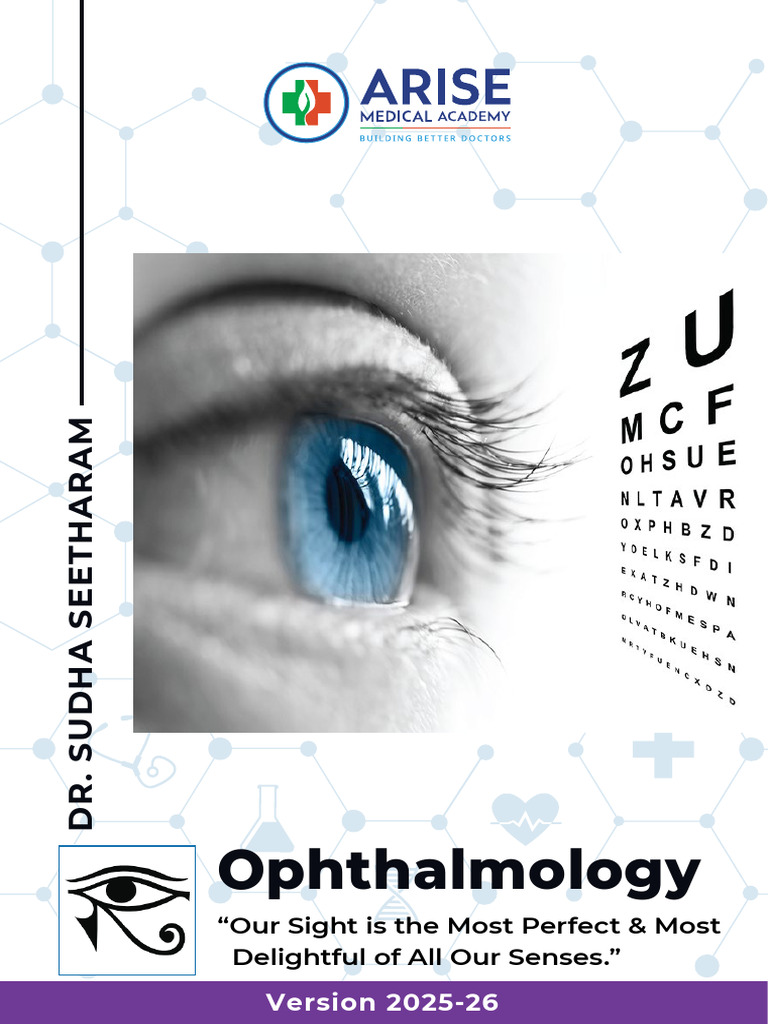 Ophthalmology Workbook by Dr. Sudha Seetharam | PDF | Human Eye | Cataract