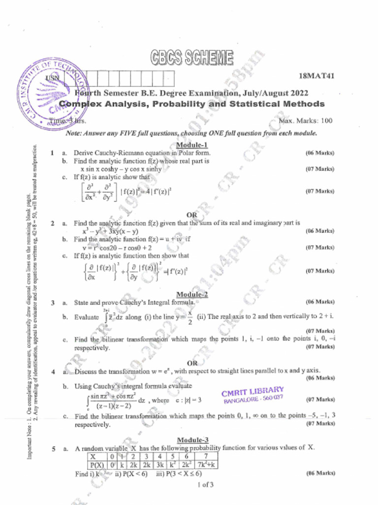 Vtu QP | PDF