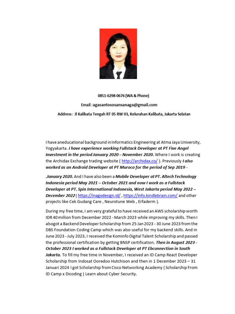 Fullstack Developer Resume and Skills | PDF | Artificial Intelligence ...