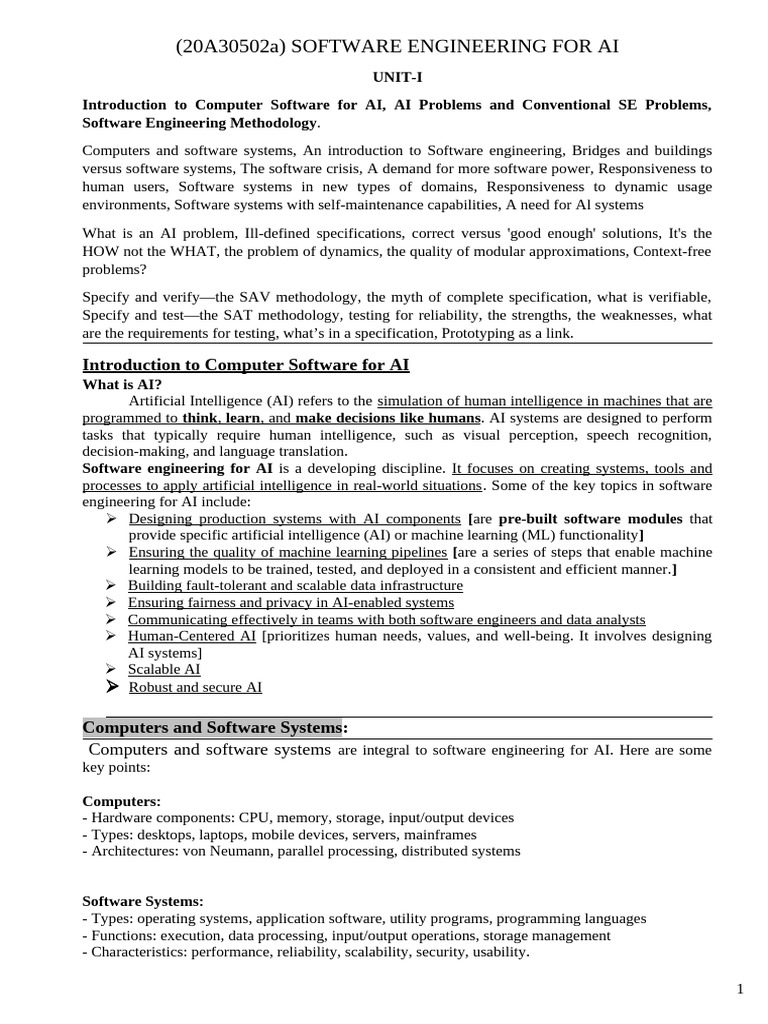 Software Engineering Principles for AI | PDF | Software Testing ...
