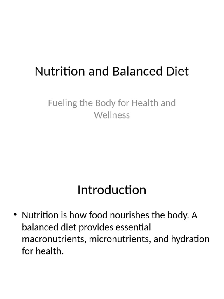 Essential Guide to Balanced Nutrition | PDF | Healthy Diet | Diet ...