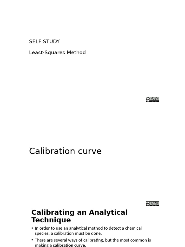 Least-Squares Method for Calibration | PDF | Analysis | Analytical ...