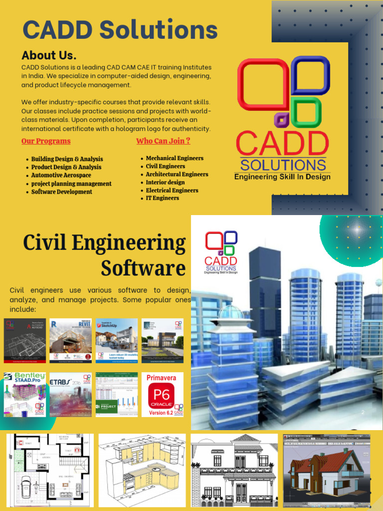 CADD Solutions: CAD CAM CAE Training in India | PDF | Computer Aided Design