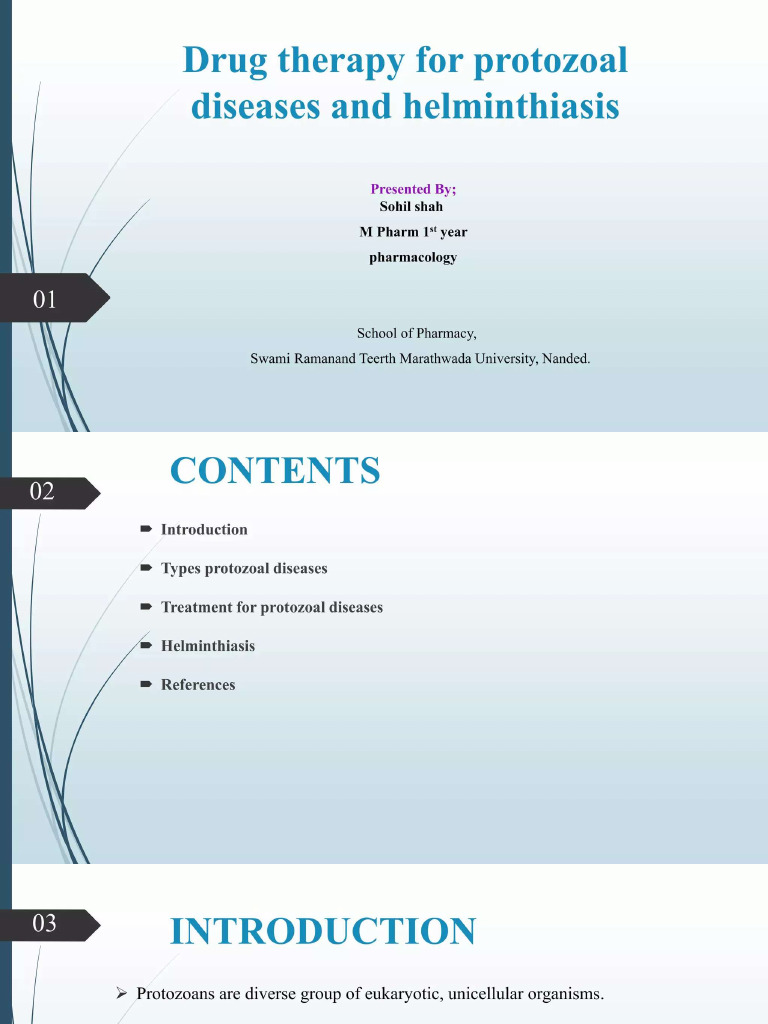 Unit 3 Protozoal and Helminthiasis | PDF