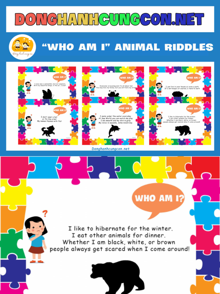 Who Am I Animal Riddle | PDF