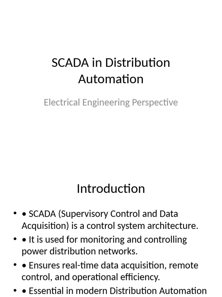 SCADA in Distribution Automation Systems | PDF | Scada | Automation