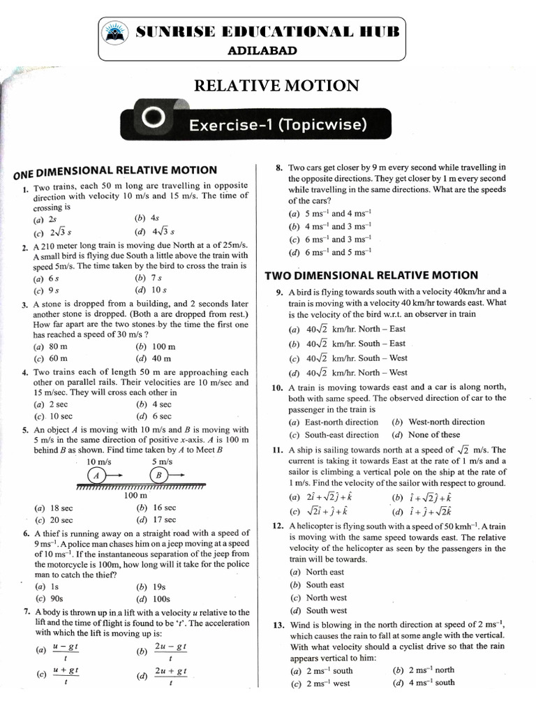 Relative Motion | PDF