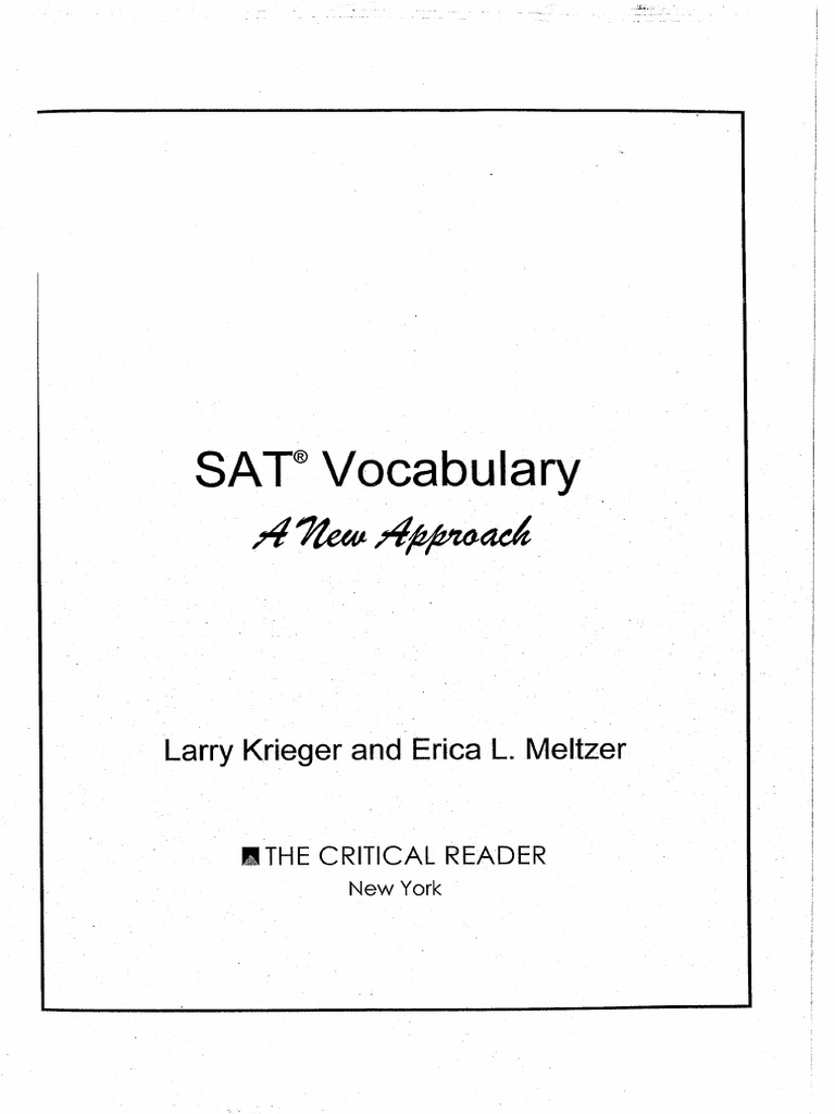 SAT Vocabulary | PDF